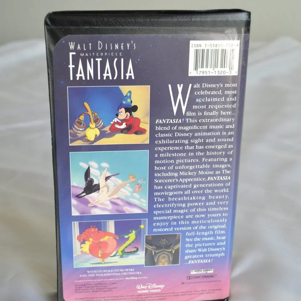 WALT DISNEY'S MASTERPIECE FANTASIA (1991) VHS MOVIE